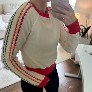 Rainbow heart cropped sweater Forever 21